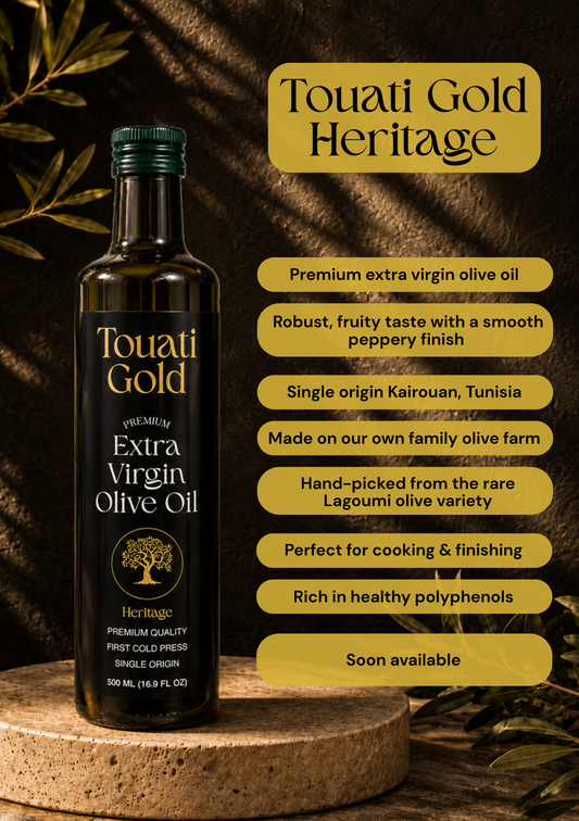 Touati Gold Heritage – Premium Extra Virgin Olive Oil (500ml)