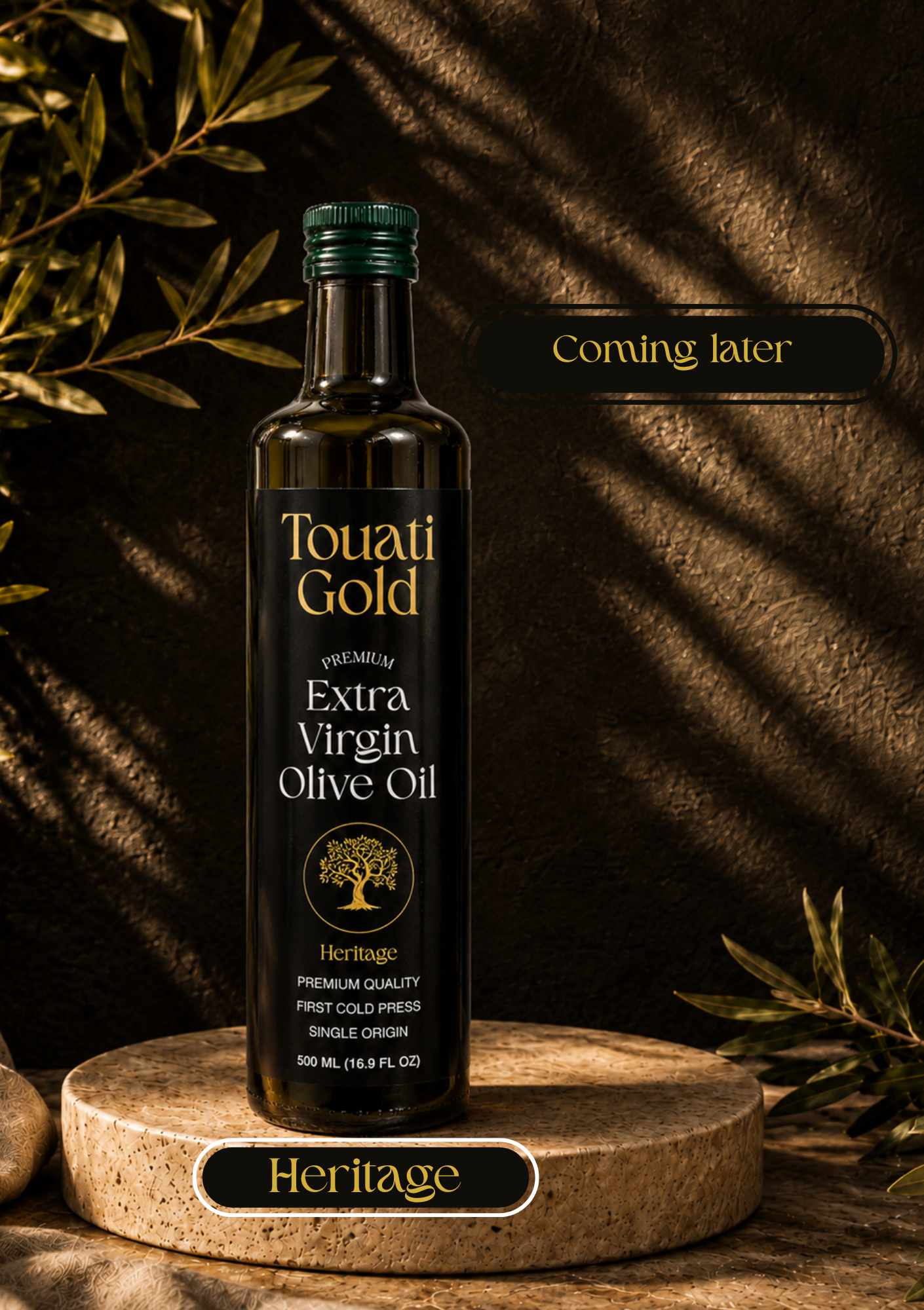 Touati Gold Heritage – Premium Extra Virgin Olive Oil (500ml)