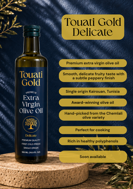 Touati Gold Delicate - Premium extra virgin olive oil (500 ml)
